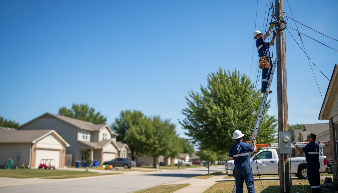 Residential electrician providing installation services in Sharon, OK